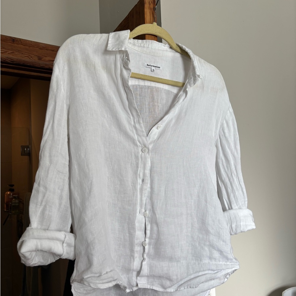 Ref White Linen Shirt